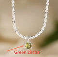 Andara Zircon Pendant Necklace – 925 Sterling Silver Luxury Jewelry