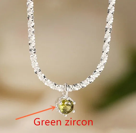 Andara Zircon Pendant Necklace – 925 Sterling Silver Luxury Jewelry