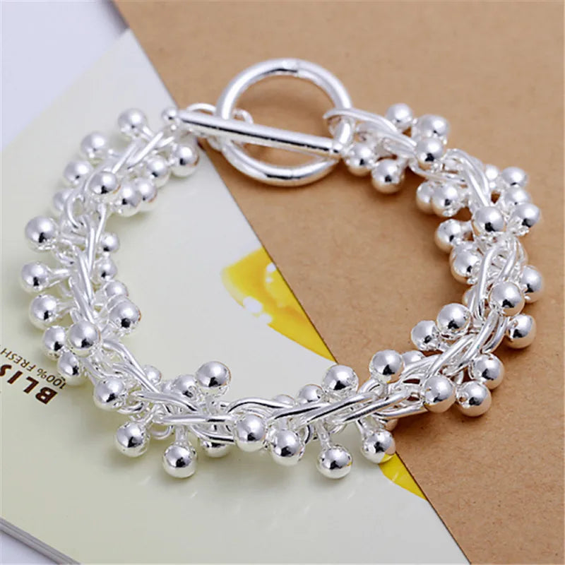Elegant Charm Heart Bracelets Chain Beautiful Crystal Stone Drop Jewelry Silver Color Fashion For Women Wedding Lady Cute