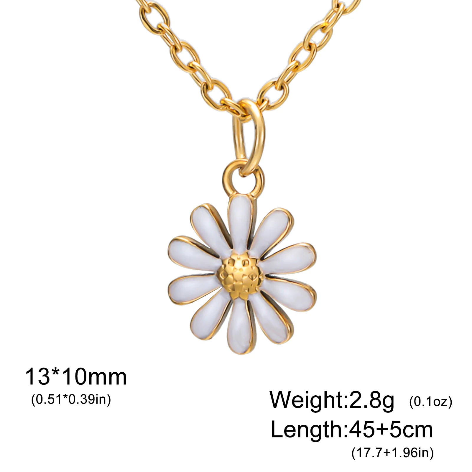 Cazador Mini Flower Necklace – Gold Stainless Steel Jewelry