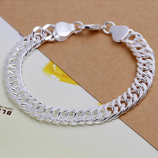 Elegant Charm Heart Bracelets Chain Beautiful Crystal Stone Drop Jewelry Silver Color Fashion For Women Wedding Lady Cute