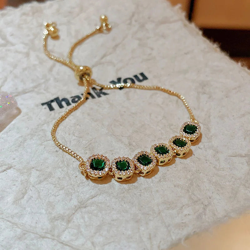 Exquisite Rhinestone Bracelet – Gold Stars & Flower Charm Bangle for Women, Adjustable Wedding Jewelry