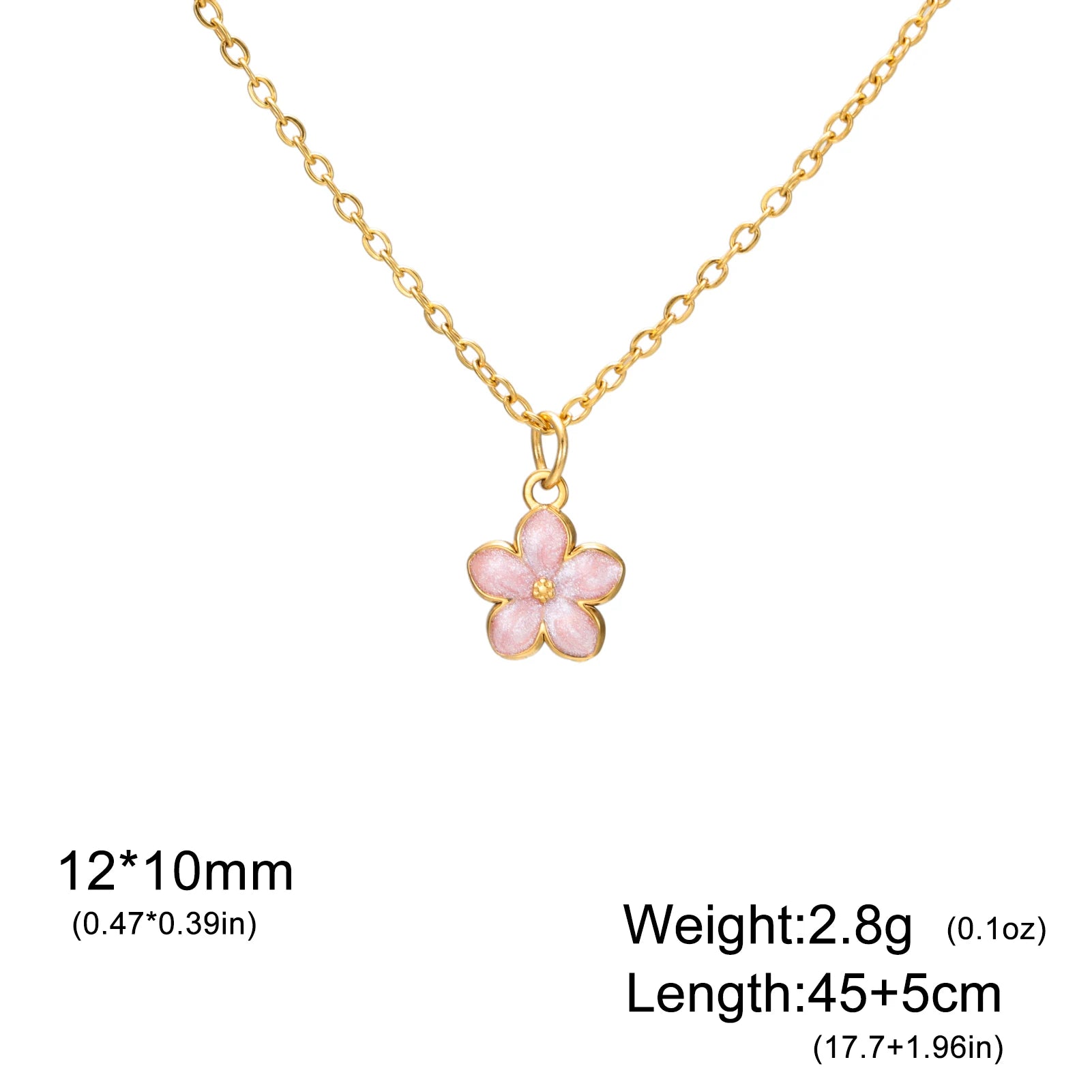 Cazador Mini Flower Necklace – Gold Stainless Steel Jewelry